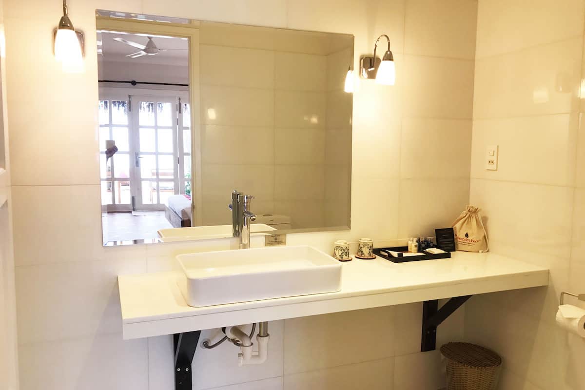 family triple room, beachfront | bathroom | shower, free toiletries, hair dryer, slippers