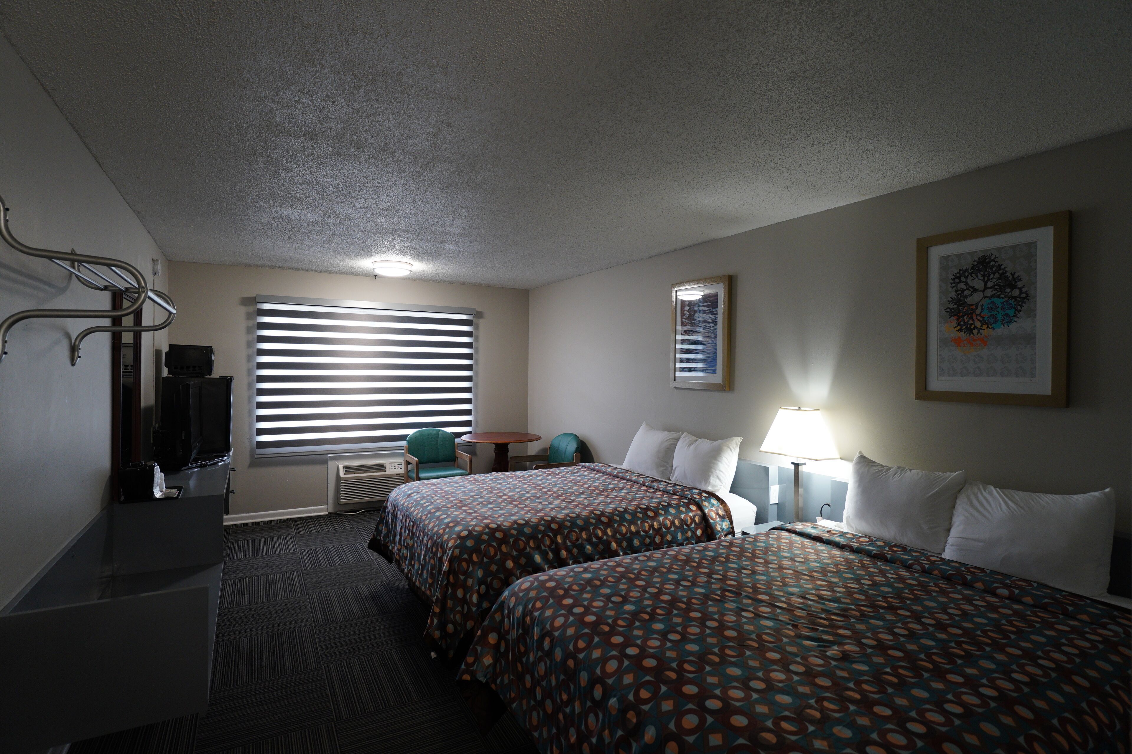 Desk, laptop workspace, free WiFi, bed sheets