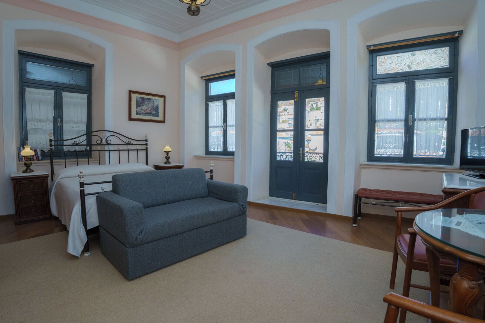 junior suite, balcony (phaedra) | 1 bedroom, in-room safe, laptop workspace, free wifi