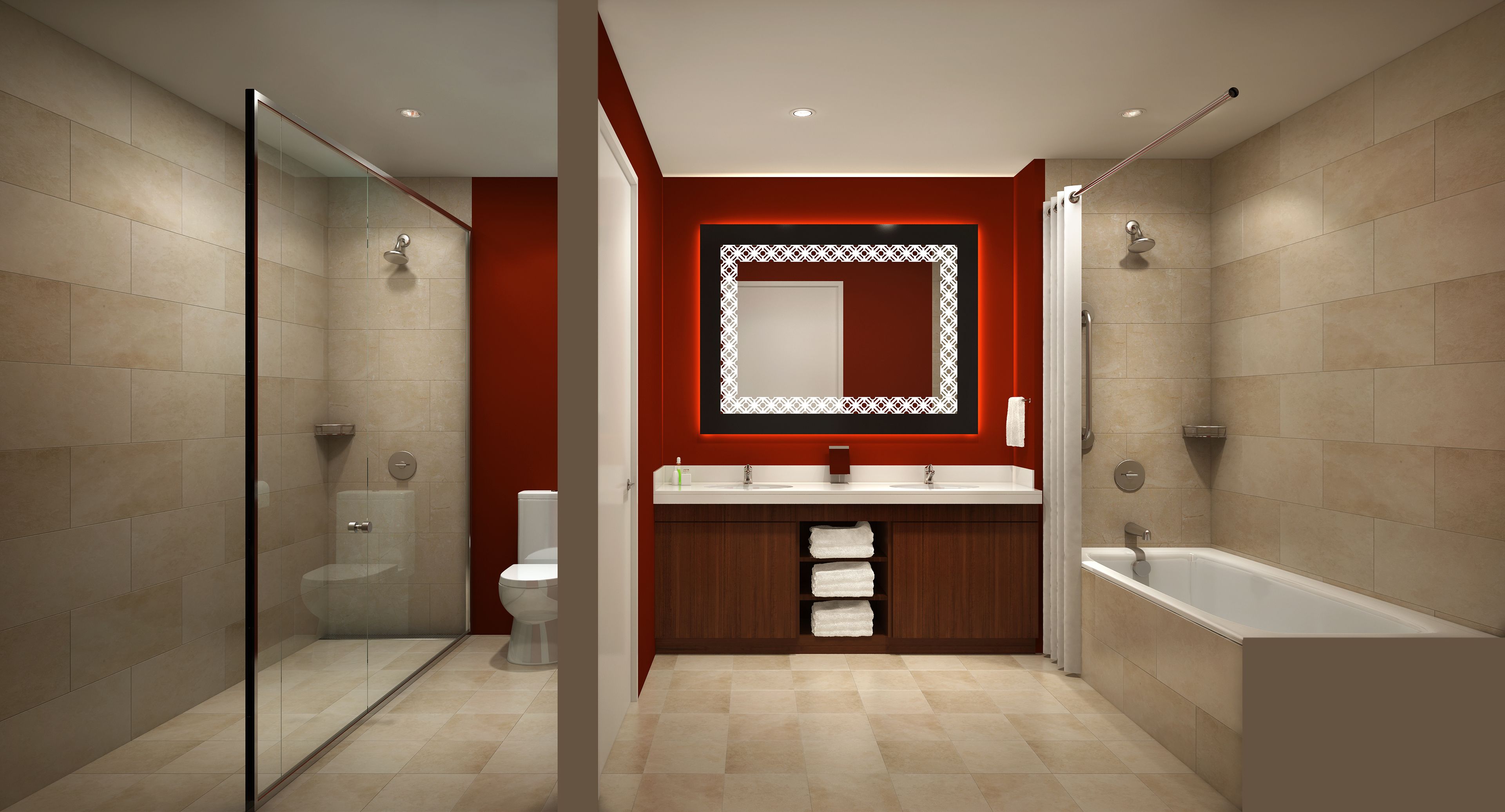 suite, 1 bedroom, park view | bathroom | combined shower/bathtub, free toiletries, hair dryer, towels