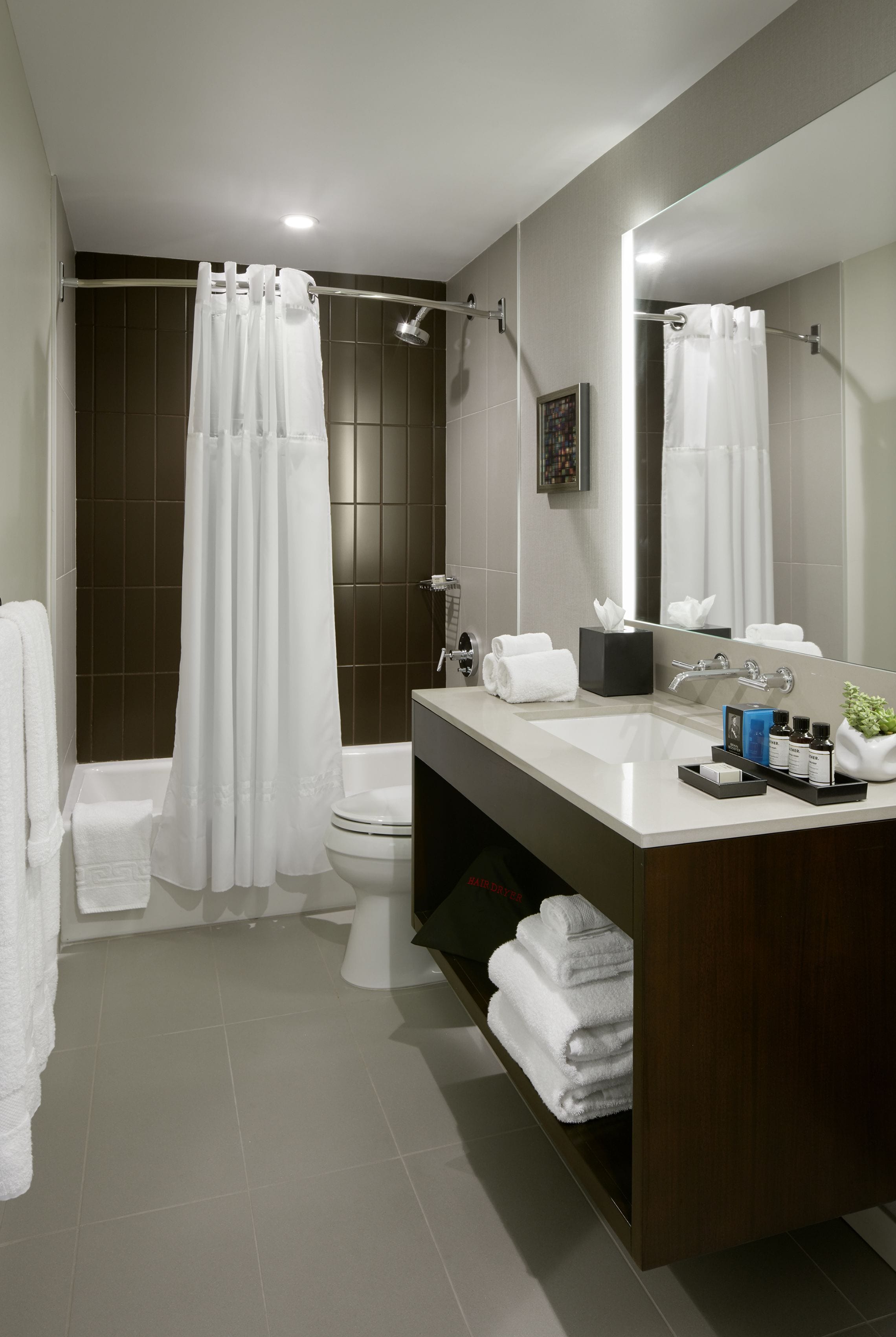 shower, designer toiletries, bathrobes, slippers