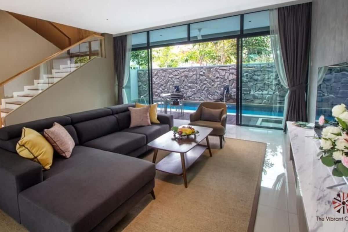 villa | living area | flat-screen tv