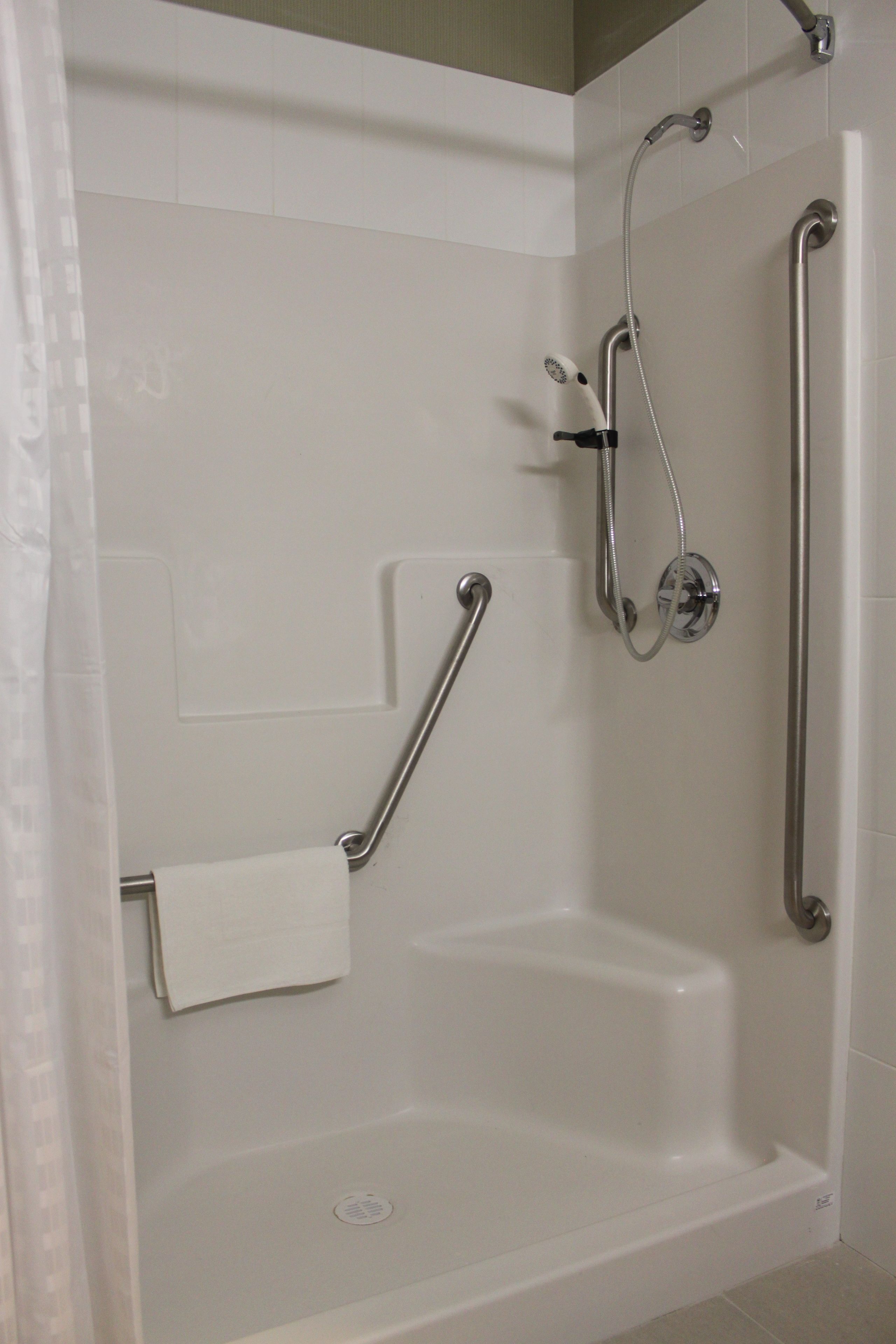 double room, 2 queen beds, accessible | bathroom shower