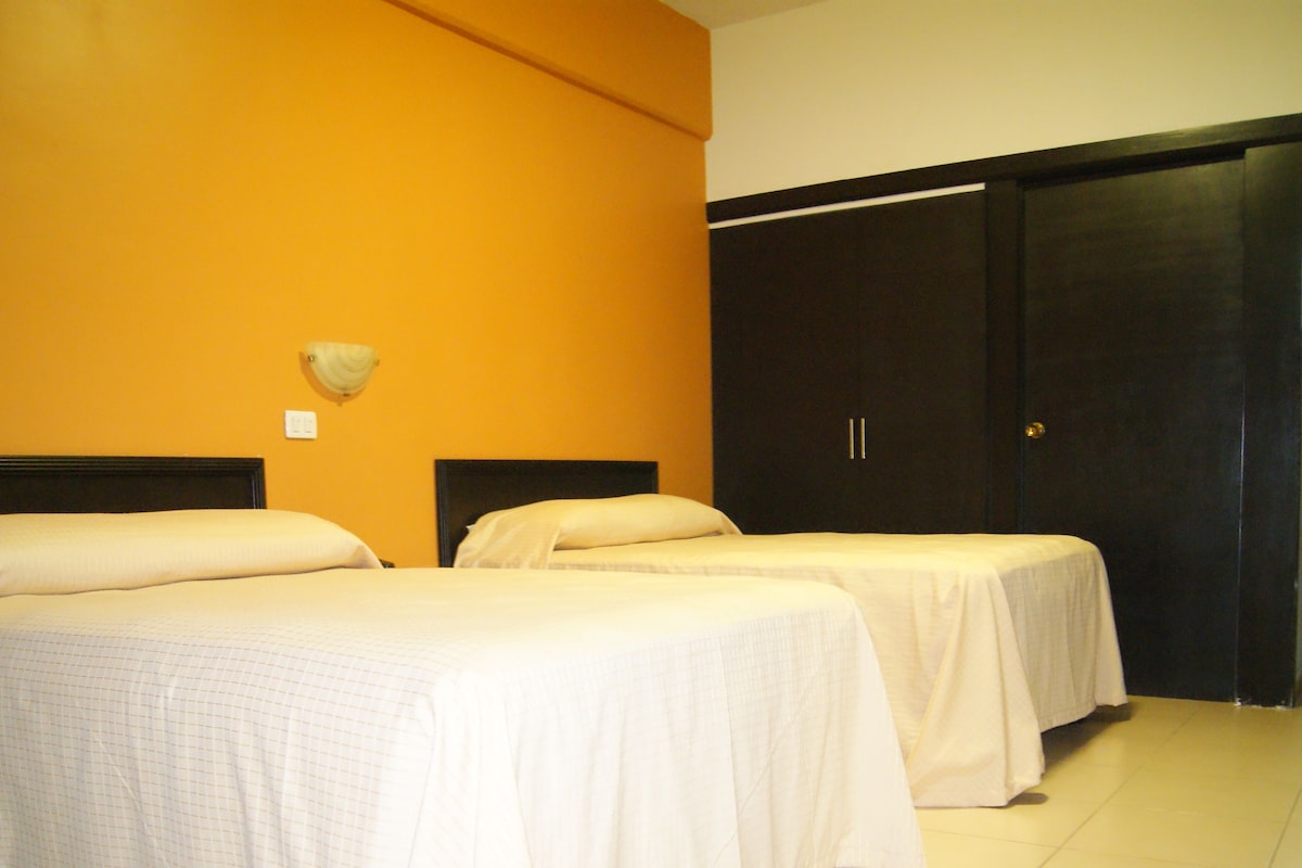 Premium bedding, in-room safe, blackout curtains