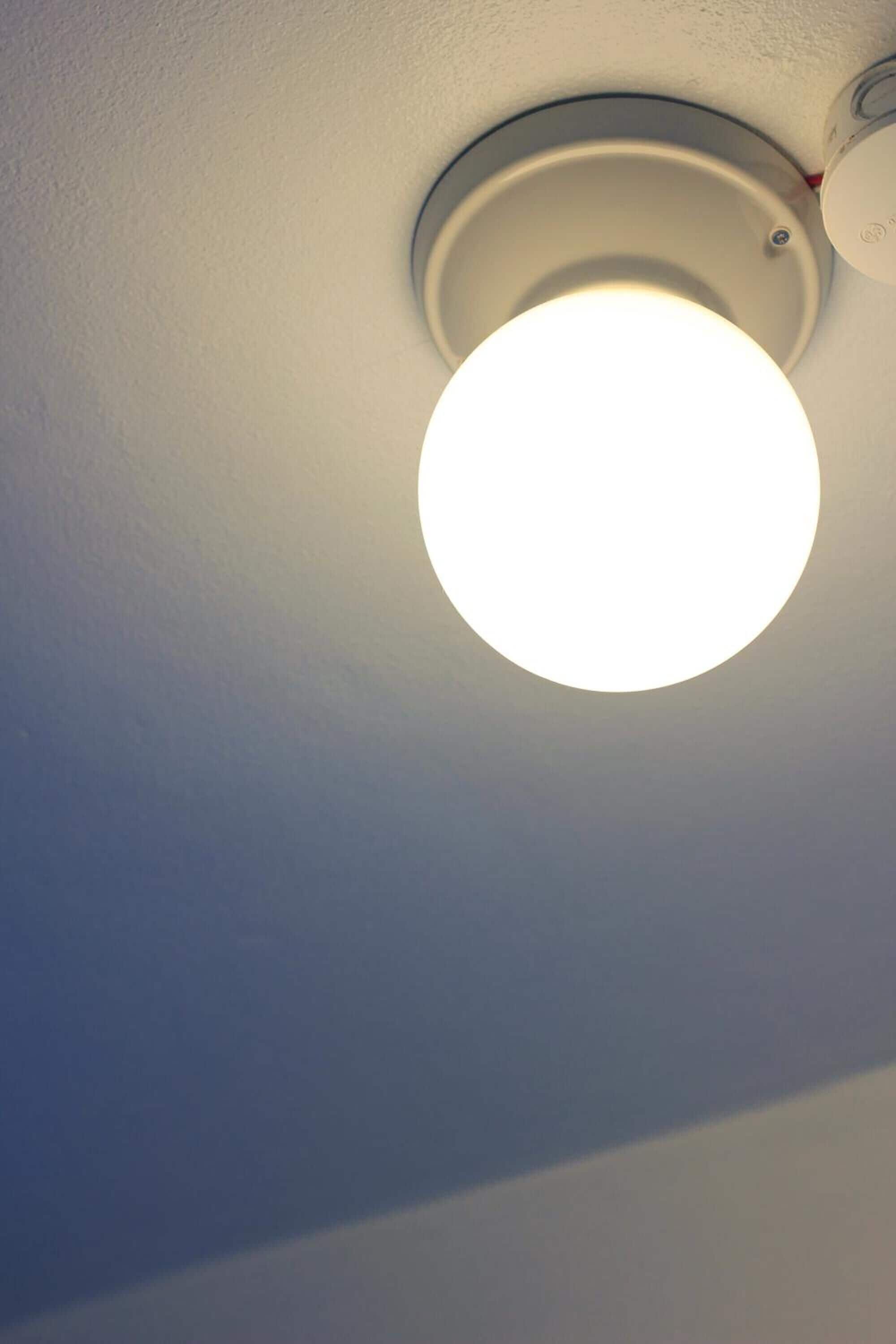 A ceiling light fixture.
