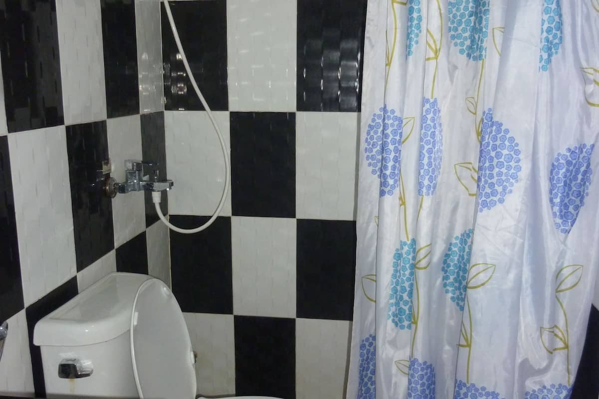 Shower, free toiletries