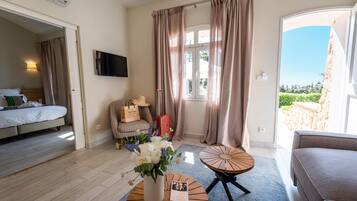 Căn hộ Executive (Les Douanes) | Khu phòng khách | TV màn hình phẳng