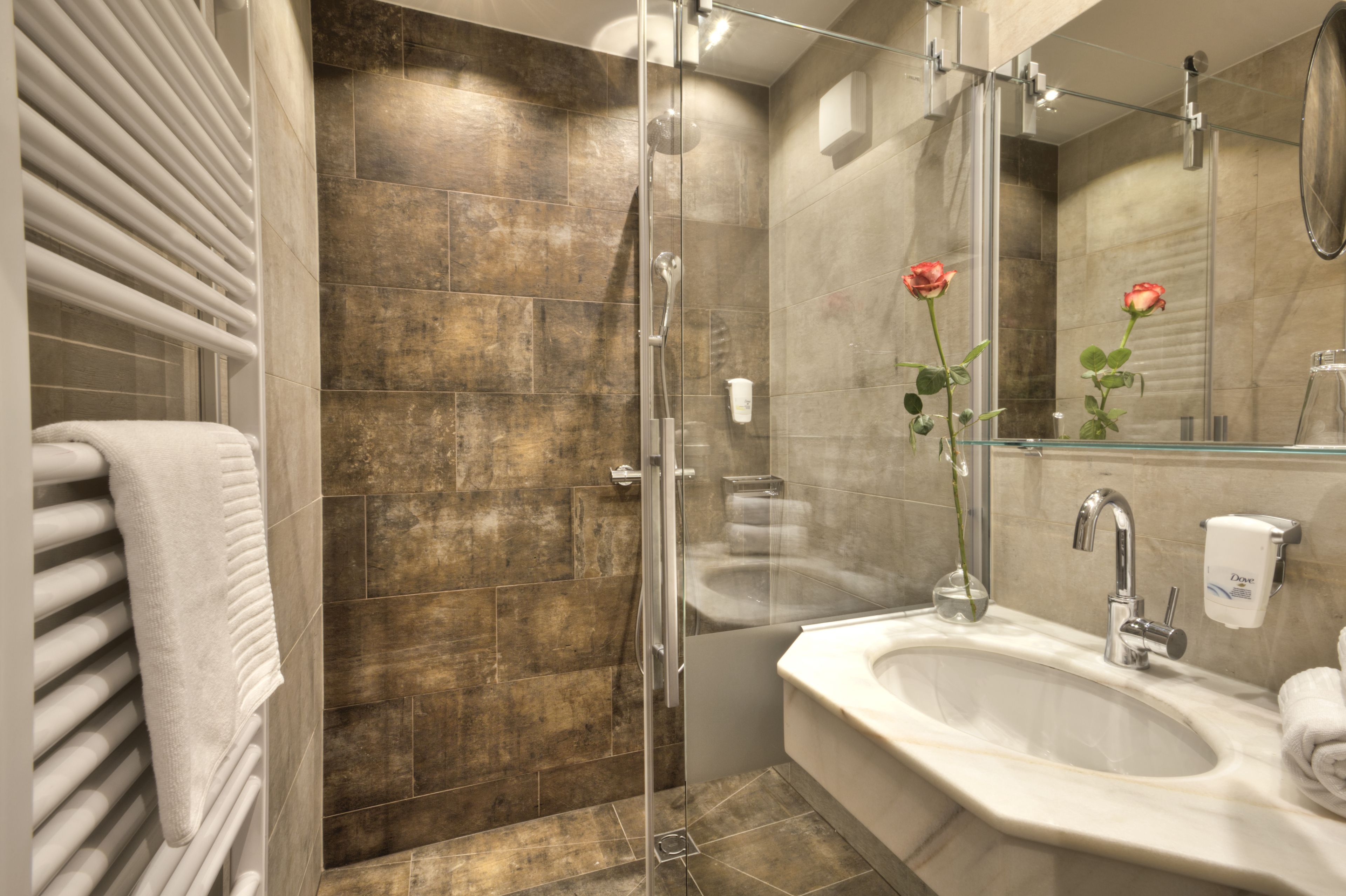 free toiletries, hair dryer, bathrobes, towels