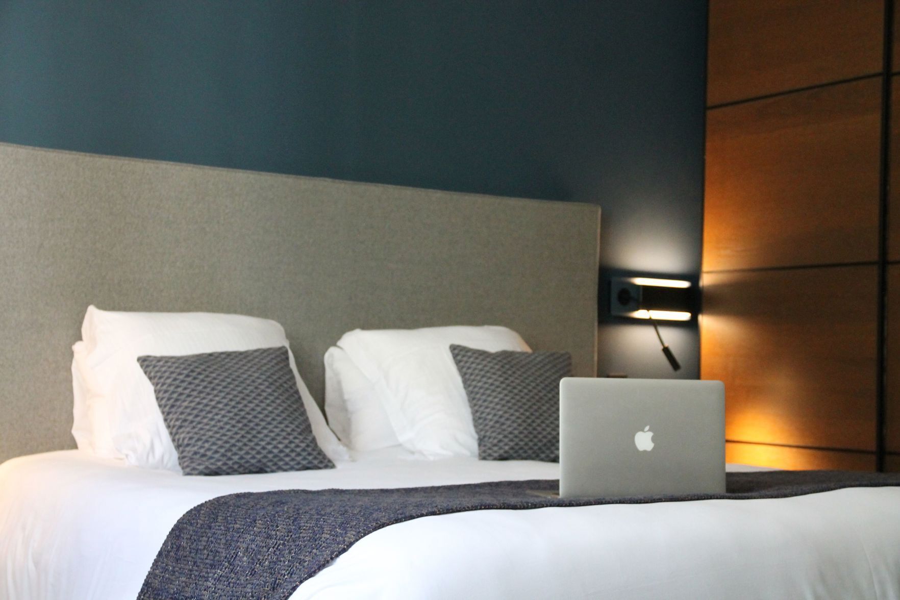 Premium bedding, memory foam beds, in-room safe, laptop workspace