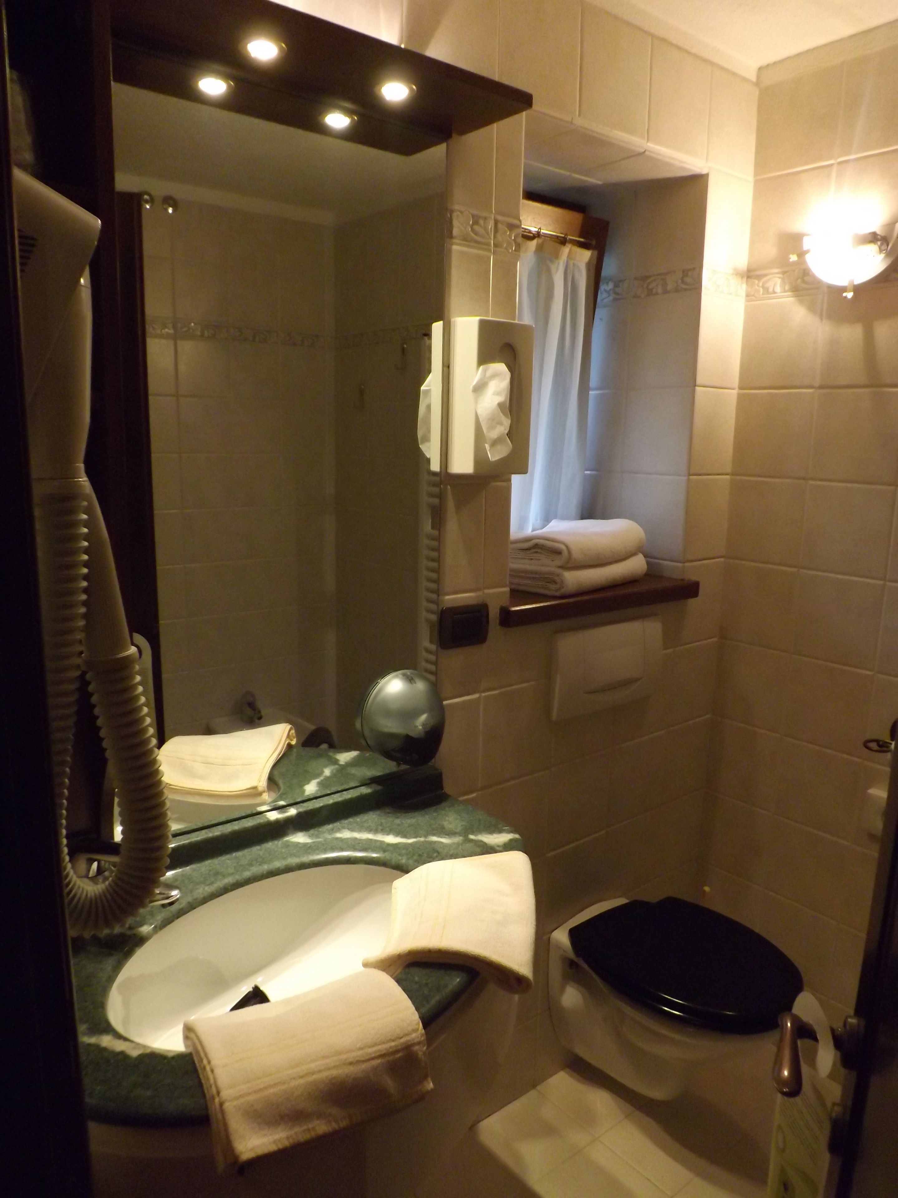 double room, mountain view | bathroom | shower, hair dryer, towels