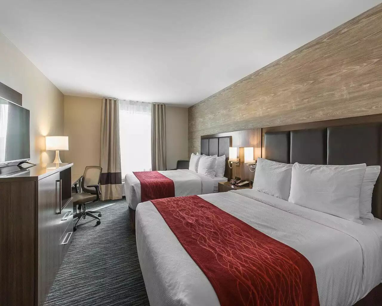 standard room, 2 queen beds | premium bedding, in-room safe, desk, blackout curtains