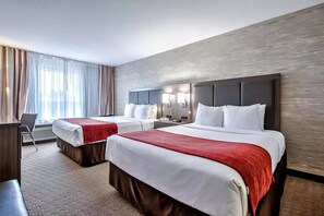 Standard Room, 2 Queen Beds | Premium bedding, in-room safe, desk, blackout drapes - Comfort Inn & Suites Airport North (Calgary)