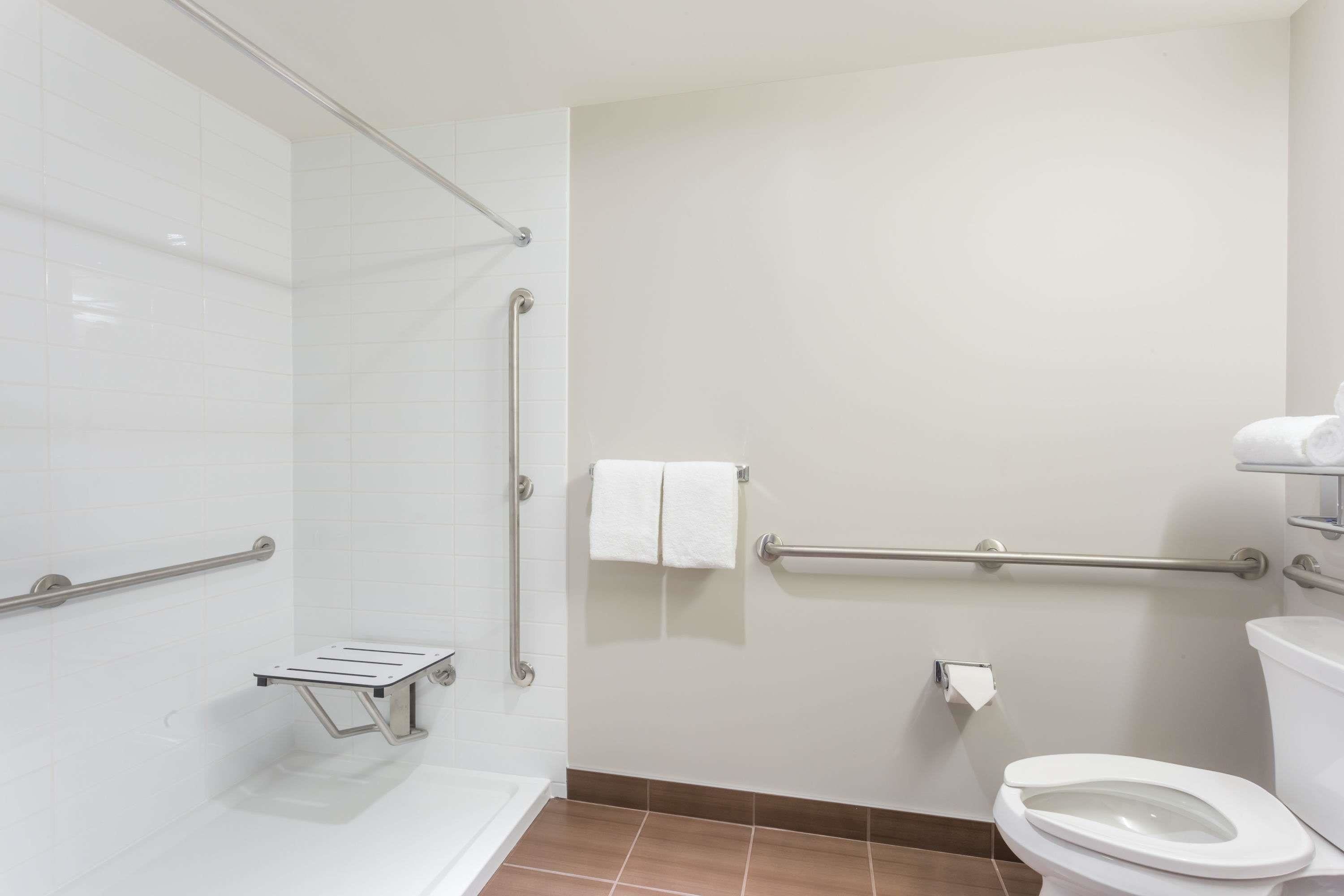 room, 1 queen bed, accessible, non smoking | bathroom | combined shower/bathtub, free toiletries, hair dryer, towels