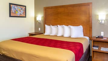 Desk, free WiFi, bed sheets, alarm clocks
