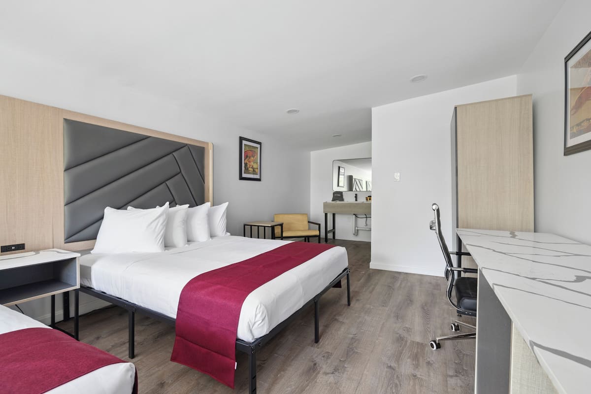 Classic Double Room, 2 Queen Beds | Individually decorated, individually furnished, desk, laptop workspace