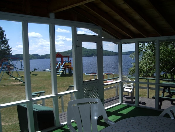 Cottage, 3 Bedrooms, 2 Bathrooms | Terrace/patio - Birch Cliff Lodge on Baptiste Lake (Hastings Highlands)