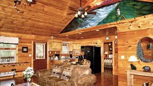 Tranquility (Pet Friendly) | 1 bedroom, iron/ironing board, individually decorated - Affordable Cabins In The Smokies (Pigeon Forge)