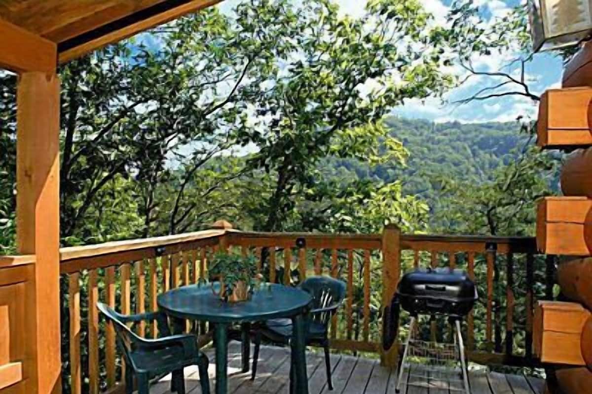 Ferienhütte, 1 King-Bett, Whirlpool | Balkon