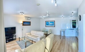 Apartment, 1 Bedroom, Ocean View | Living area | Flat-screen TV - Atlantic West Beach Apartments (West Beach)