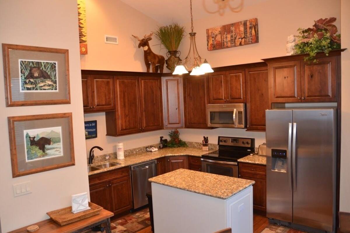 Chambre Duplex Luxe, 2 chambres, vue montagne, côté montagne (Suncup) | Cuisine privée | Réfrigérateur, four à micro-ondes
