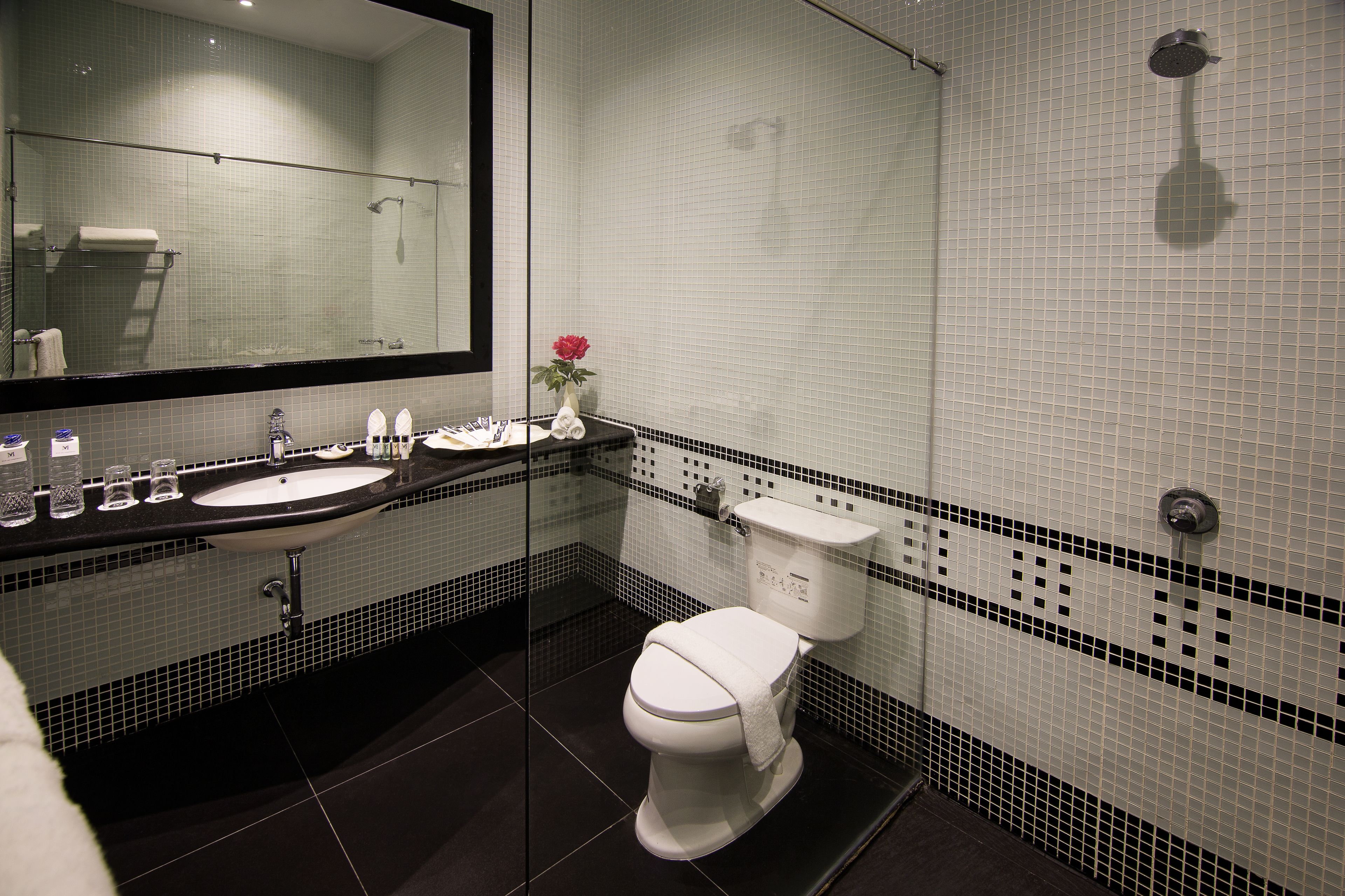 signature suite | bathroom | free toiletries, hair dryer, slippers, bidet