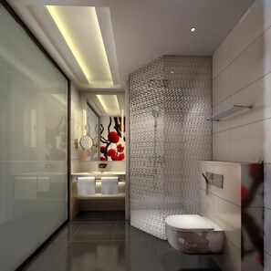 Bathroom - Tangram Hotel Yan Xiang Beijing (Beijing)