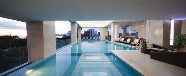 Indoor pool, outdoor pool