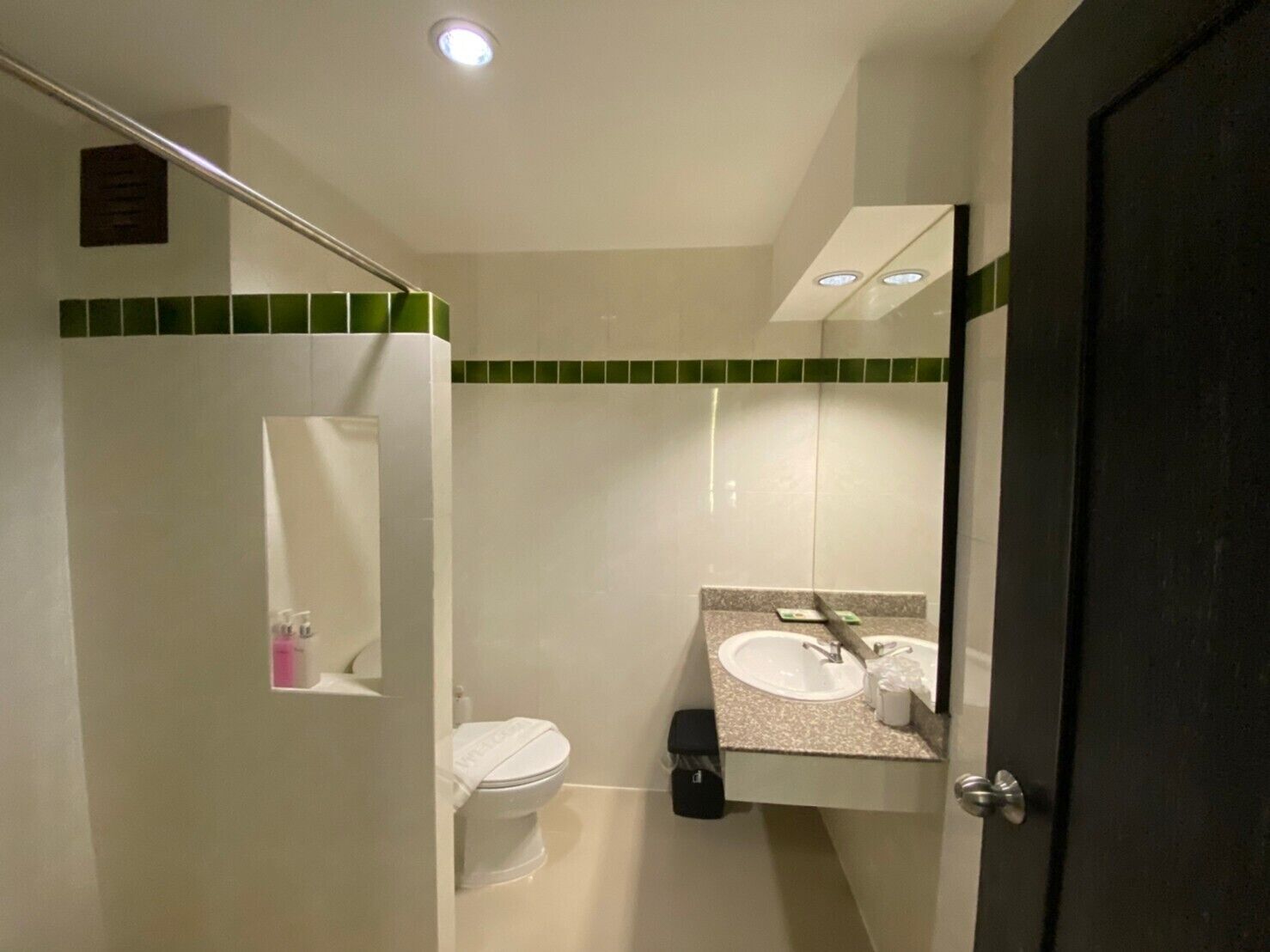 deluxe double room single use | bathroom | shower, free toiletries, hair dryer, slippers