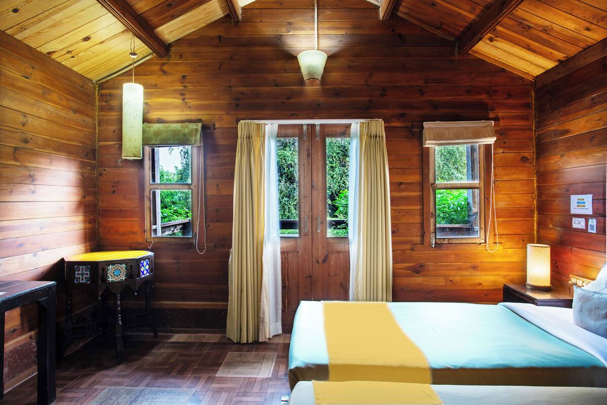 Superior-Ferienhaus, Gartenblick | 1 Schlafzimmer, Schreibtisch, Bügeleisen/Bügelbrett, Zustellbetten