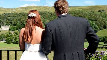 Outdoor wedding area