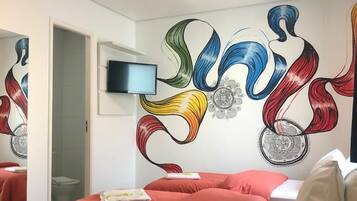 Superior-værelse til 4 personer - privat badeværelse | Mørklægningsgardiner, strygejern/strygebræt, gratis Wi-Fi