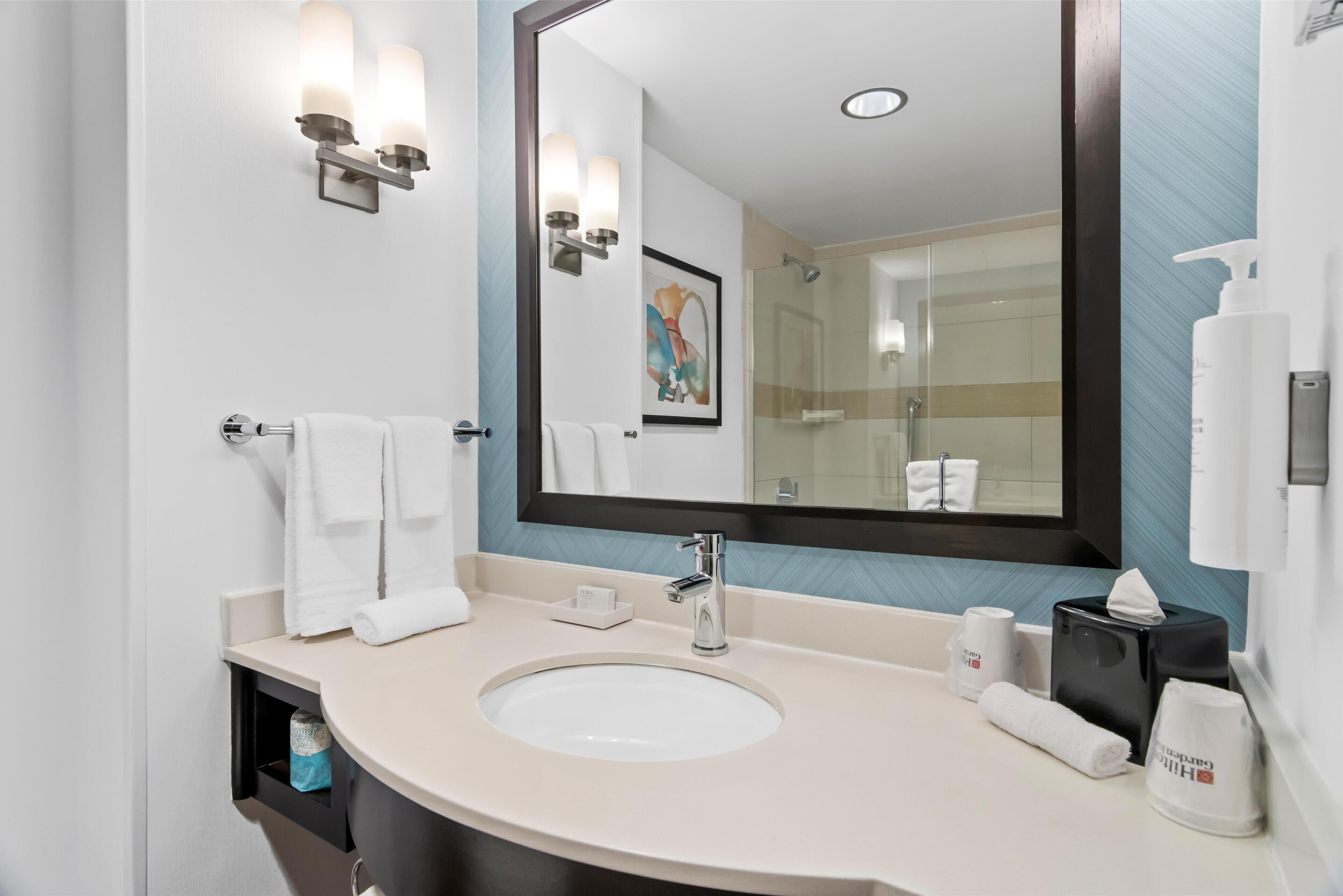 room, 1 king bed | bathroom | shower, designer toiletries, towels