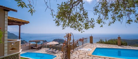 Executive Villa, 2 Bedrooms, Private Pool, Sea View | View from room