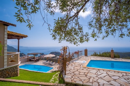 Executive Villa, 2 Bedrooms, Private Pool, Sea View | View from room