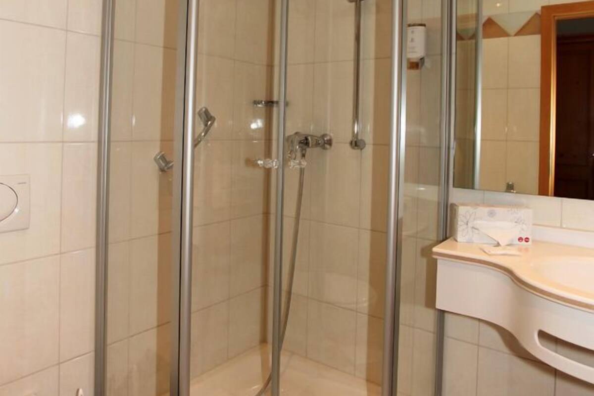 standard double room, 1 double bed, accessible, non smoking | bathroom | shower, free toiletries, towels