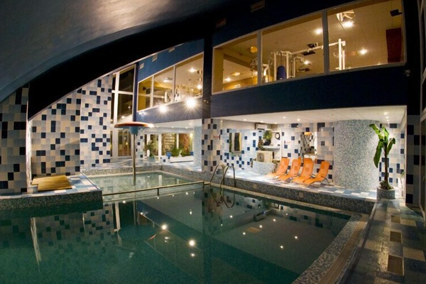 Indoor pool, open 10:00 AM to 8:00 PM, sun loungers
