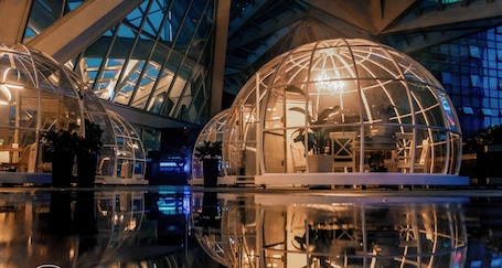 4 restaurantes, se sirven desayunos, comidas, cenas y cocina italiana