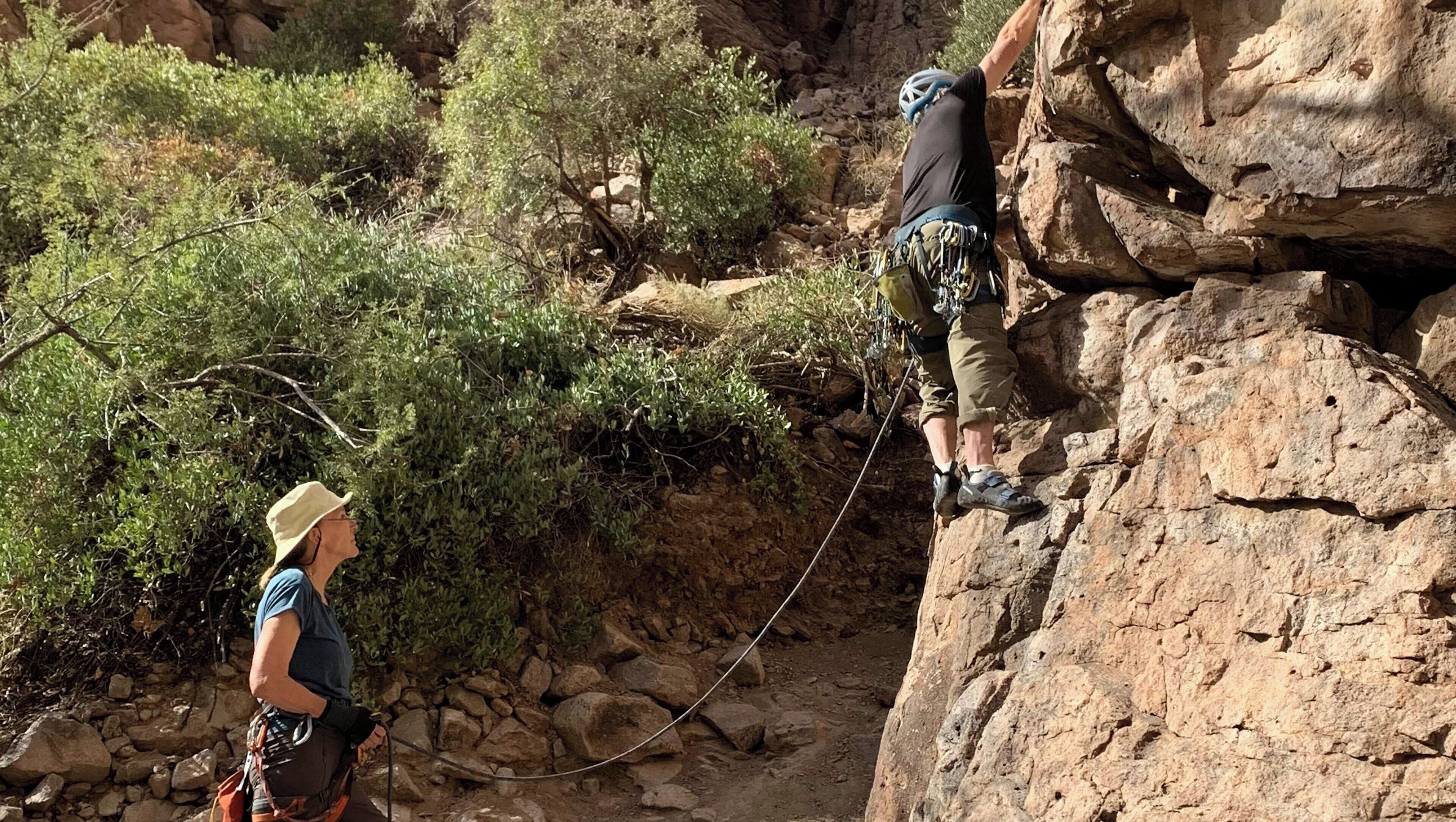 Escalade sur rocher en plein air