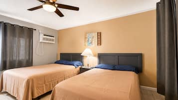 Room, 2 Double Beds, Non Smoking, Refrigerator & Microwave | WiFi (free), bed sheets