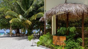 A beachside area with a thatched structure labeled "PLUMERIA SEA VIEW".
