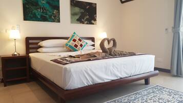 Chalet familiare, 2 camere da letto, patio, vista oceano parziale | 2 camere, una cassaforte in camera, una scrivania, postazione laptop