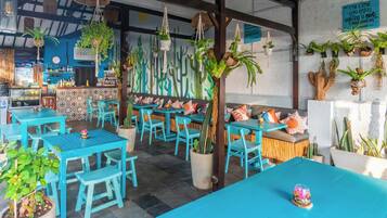 International cuisine, beach views
