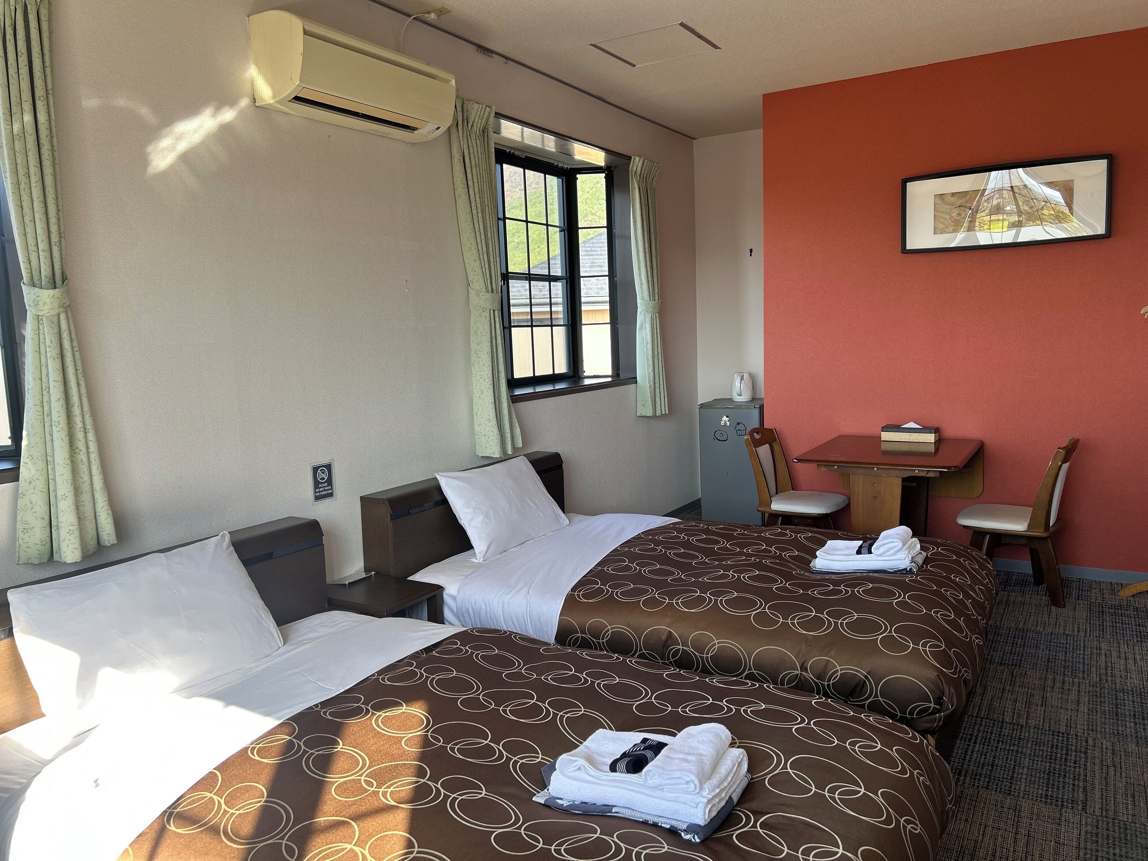 Desk, blackout curtains, iron/ironing board, free WiFi