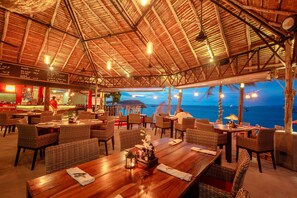 Breakfast, lunch, dinner served; international cuisine, beach views