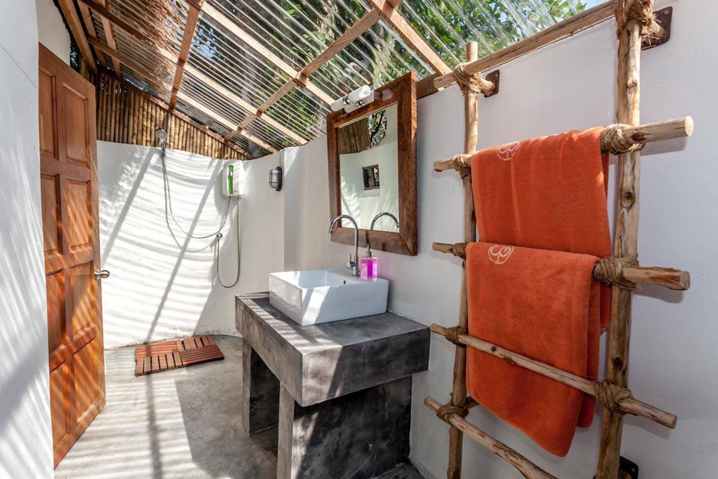 superior beach front bungalow | bathroom shower