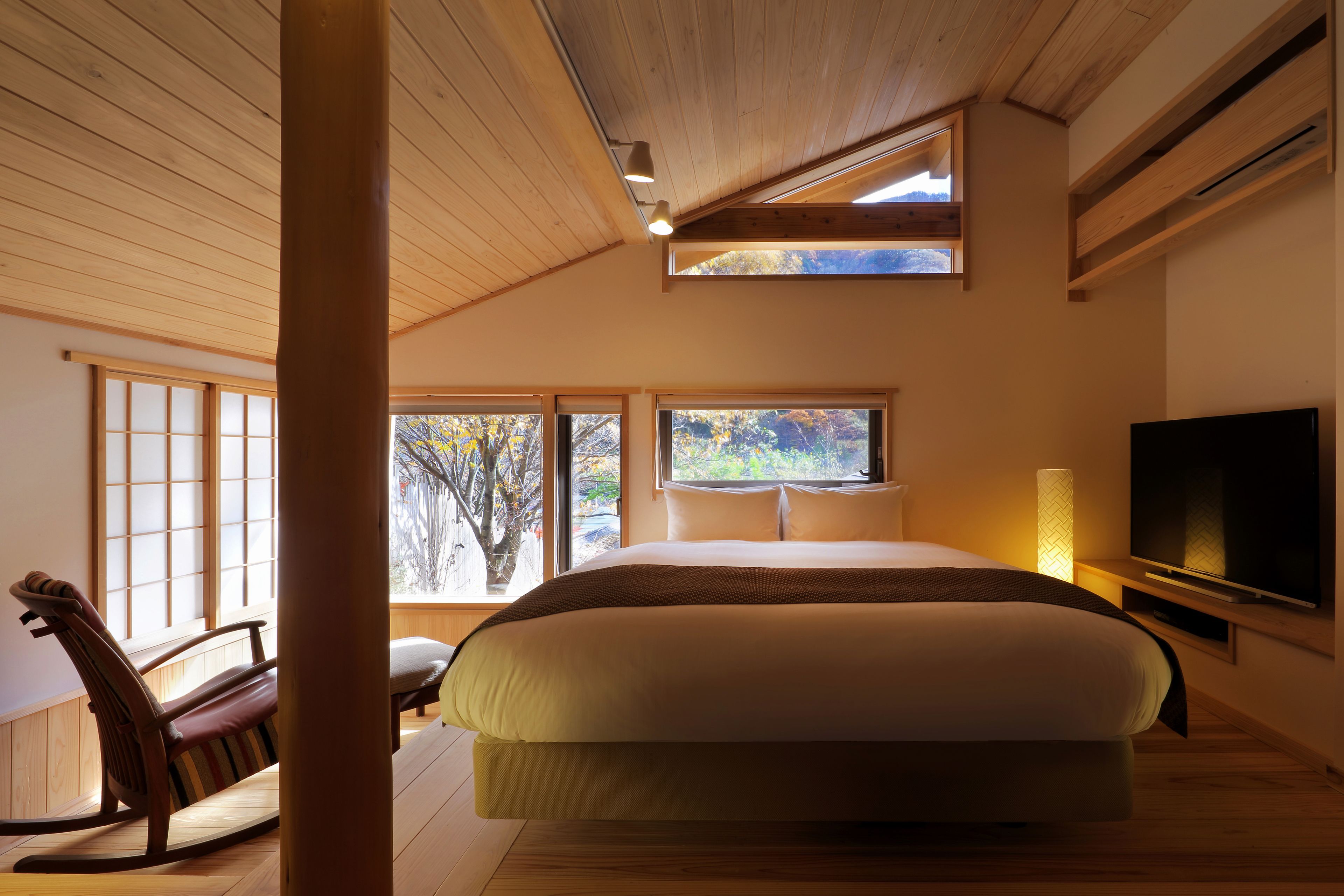 传统客房 (Maisonette, Annex, Open Air Bath) | 客房内保险箱、特色装修、免费 WiFi、床单