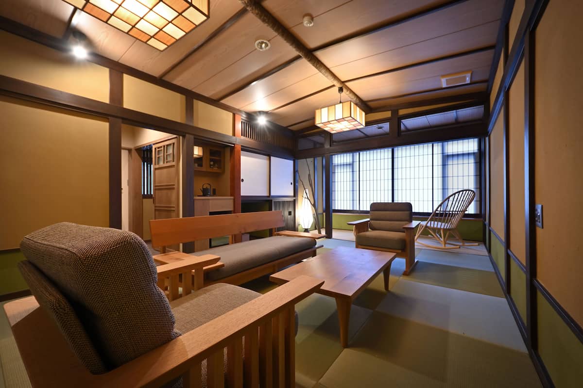 傳統客房, 非吸煙房, 私人浴室 (Japanese Style, with Open Air Bath) | 房內夾萬、免費 Wi-Fi、獨特設計、床單
