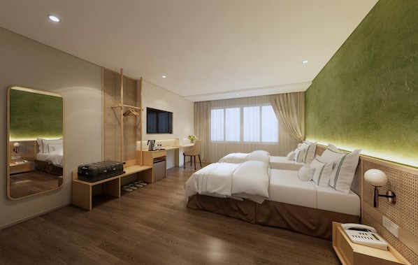 Ropa de cama de alta calidad, escritorio, wifi gratis y ropa de cama 