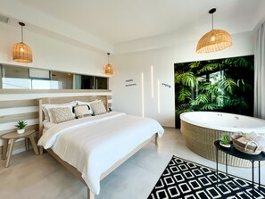 Escape Suite, Indoor Hot Tub, Sea View | Premium bedding, down duvets, pillow-top beds, in-room safe - My Suite (Parga)