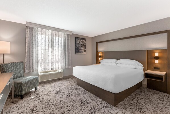 Suite, 1 King Bed, Non Smoking, Refrigerator & Microwave (Walk-in Shower;with Sofabed) | Iron/ironing board, rollaway beds, free WiFi, bed sheets